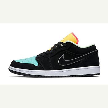 Air Jordan 1 Low Black Aurora Green Laser Orange CK3022-013