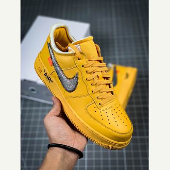 Nike Air Force 1 Low OFF-WHITE University Gold Metallic Silver DD1876-700