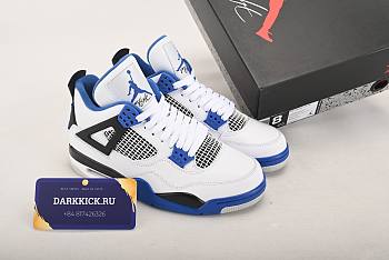 AIR JORDAN 4 White Black Sapphire Blue 308497-117