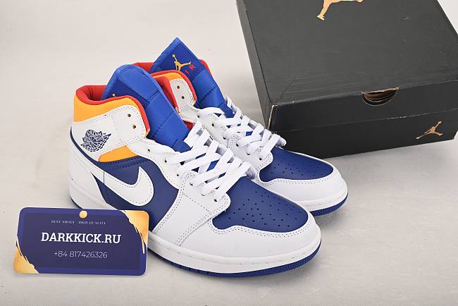 Air Jordan 1 Mid Royal Blue Laser Orange 554724-131 - 1