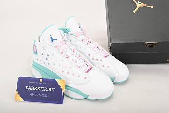 Air Jordan 13 Retro White Soar Green Pink (GS) 439358-100