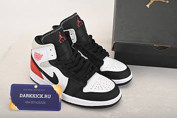 Air Jordan 1 Mid SE White Black Red Spruce BQ6931-100