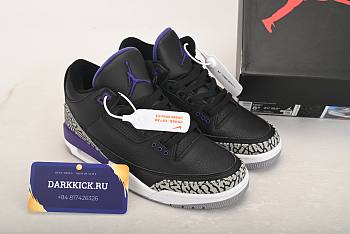 Air Jordan 3 Retro Black Court Purple CT8532-050