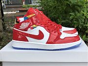 Air Jordan 1 Mid Red Patent White Blue Shoes DC7294-600 - 1