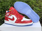 Air Jordan 1 Mid Red Patent White Blue Shoes DC7294-600 - 3