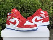 Air Jordan 1 Mid Red Patent White Blue Shoes DC7294-600 - 6