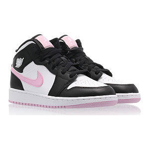 Air Jordan 1 Mid White Black Light Arctic Pink 555112-103