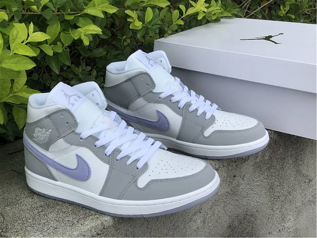 Air Jordan 1 Mid Wolf Grey Aluminum (W) BQ6472-105 - https://www ...