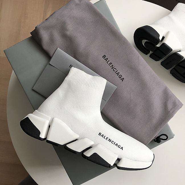 Balenciaga Speed 2.0 White Black 617239 W1702 9014 - 1