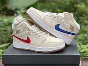 Air Jordan 1 Mid Fleece Pearl White (GS) DO2207-264 - 3