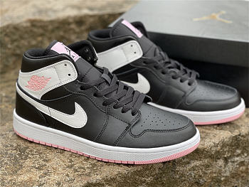 Air Jordan 1 Mid Arctic Pink Black (GS) 555112-061