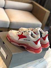 Balenciaga Triple S Clear Sole White Red 544351 W09OH 6506 - 4