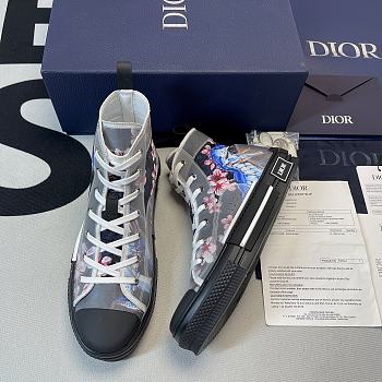 Dior B23 High Canvas Sorayama Dinosaur Navy 3SH118YQC_H563