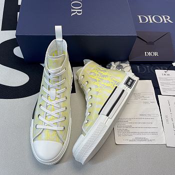 Dior B23 High Top White Yellow Oblique 3SH118YNT H160