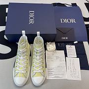 Dior B23 High Top White Yellow Oblique 3SH118YNT H160 - 4