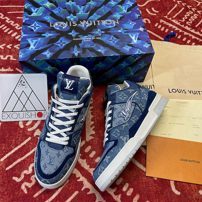 Louis Vuitton Trainer Monogram Denim 1A8MG3 - 1