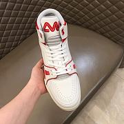 Louis Vuitton LV Trainer Sneaker Mid White Red 1A54IA - 2