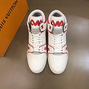 Louis Vuitton LV Trainer Sneaker Mid White Red 1A54IA - 6