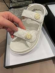 Dad Sandals Cream Rubber Sandals - 3