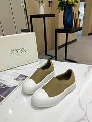 Alexander McQueen Deck Skate Plimsoll Lace-Up White Khaki 654594W4PQ13227 - 6