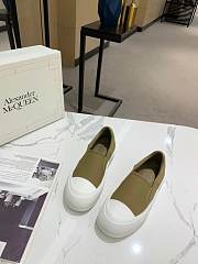 Alexander McQueen Deck Skate Plimsoll Lace-Up White Khaki 654594W4PQ13227 - 4