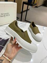 Alexander McQueen Deck Skate Plimsoll Lace-Up White Khaki 654594W4PQ13227 - 3