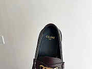 CELINE MARGARET LOAFER WITH TRIOMPHE CHAIN IN POLISHE BULL - 4