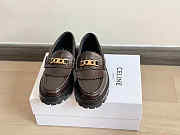 CELINE MARGARET LOAFER WITH TRIOMPHE CHAIN IN POLISHE BULL - 3