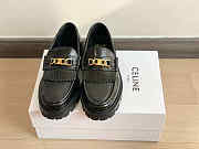 CELINE MARGARET LOAFER WITH TRIOMPHE CHAIN IN POLISHED BULL - 3