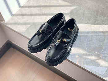 CELINE MARGARET LOAFER WITH TASSELS IN POLISHED BULL BLACK