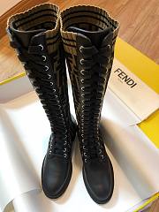 ROCKOKO Black leather ankle boots with stretch fabric 8W6789A3GXF0PMM - 2