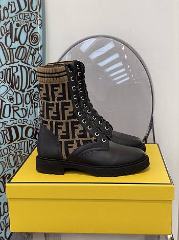 ROCKOKO Black leather biker boots with stretch fabric 8T6780A8C7F0PMM