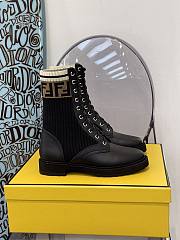 ROCKOKO Black leather biker boots with stretch fabric 8T6780A3H4F13MC - 1