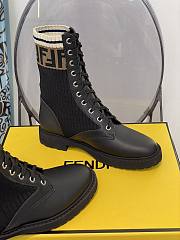 ROCKOKO Black leather biker boots with stretch fabric 8T6780A3H4F13MC - 6