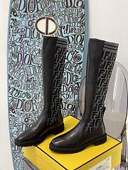 ROCKOKO Black leather ankle boots with stretch fabric 8W6789A3GXF1D0I - 4