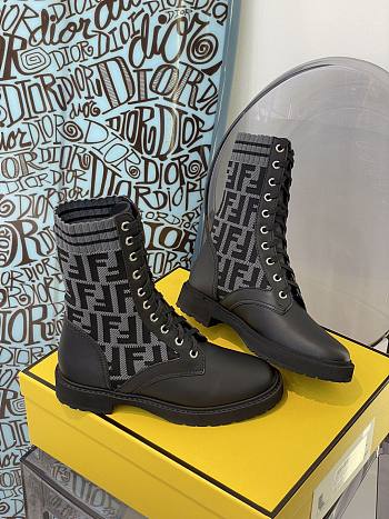 ROCKOKO Black leather biker boots with stretch fabric 8T6780A8C7F1D0I