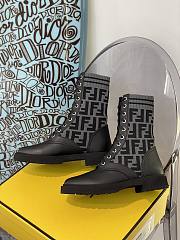 ROCKOKO Black leather biker boots with stretch fabric 8T6780A8C7F1D0I - 4