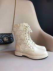 SIGNATURE White leather biker boots 8T8213AGEJF1FFA - 1