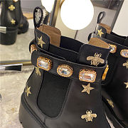 X4BAL Gucci Star And Bee Embroidered Boots - 3