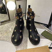 X4BAL Gucci Star And Bee Embroidered Boots - 5