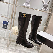 Gucci Black 598170 Double G Leather Knee Boots USD 270.00  - 6