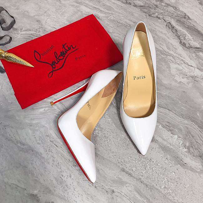 Christian Louboutin SO KATE 120 WHITE PATENT - 1