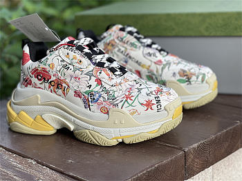 Gucci x Balenciaga The Hacker Project Triple S Flora Print 677195UL110 8461