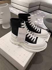 Alexander Mcqueen Chunky Sole High Black White - 1