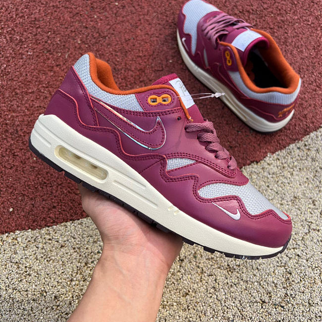 Nike Air Max 1 Patta Waves Rush Maroon (with Bracelet) DO9549-001 - 1