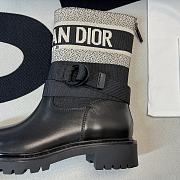 D-MAJOR ANKLE BOOT Black and White Technical Fabric and Black Calfskin KCI676SCN_S52X - 2