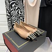 ROCKSTUD ALCOVE BALLET FLAT IN GOATSKIN AND PATENT LEATHER XW2S0DT2YGDMK0 - 1