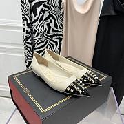 ROCKSTUD ALCOVE BALLET FLAT IN GOATSKIN AND PATENT LEATHER XW2S0DT2YGDL11 - 1