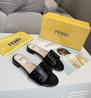 Fendi Black leather slides 8R7093AADSF0QA1 - 1