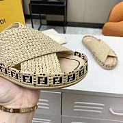 Fendi Beige raffia slides 8X8085AEH0F1D1M - 2